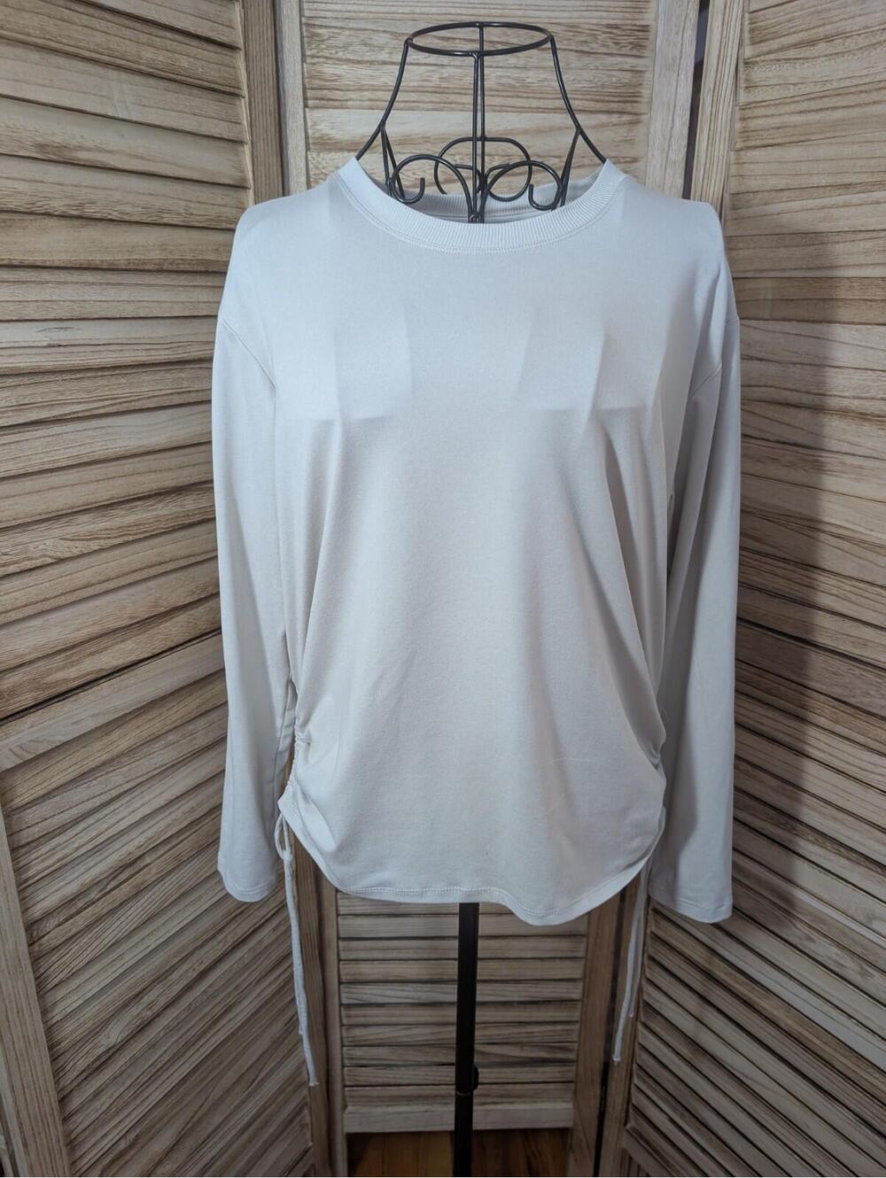 RBX Women's White Long Sleeve Athletic Shirt‎ Sz Small